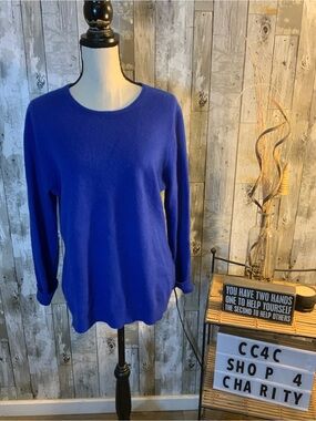 Classic Crewneck Women's Sweater in Royal Blue